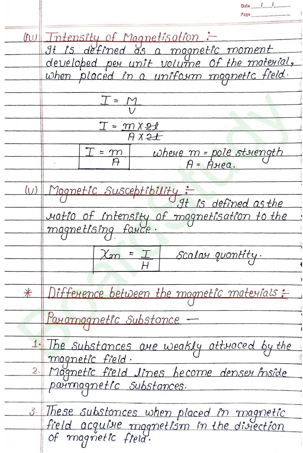 Magnetism And Matter Class 12 Physics Chapter 5 Notes (Handwritten Notes PDF Download) 18 5. Magnetism and matter_page-0018