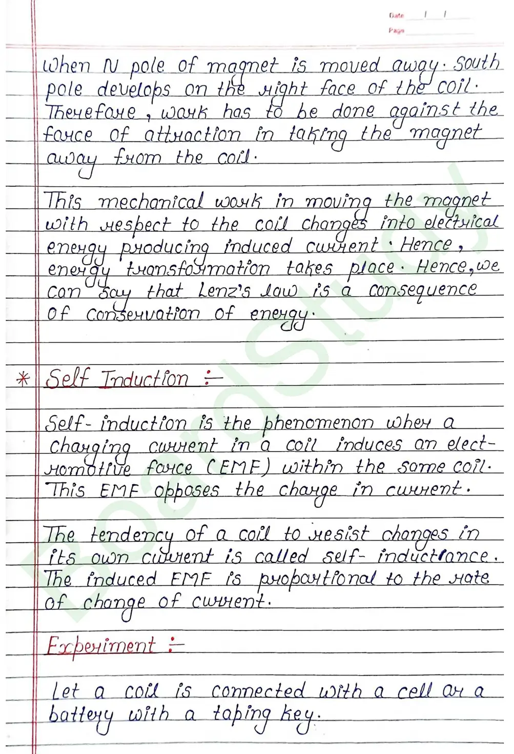 Electromagnetic Induction Class 12 Physics Chapter 6 Notes (Handwritten Notes PDF Download) 7 6. ElectroMagnetic Induction_page-0007