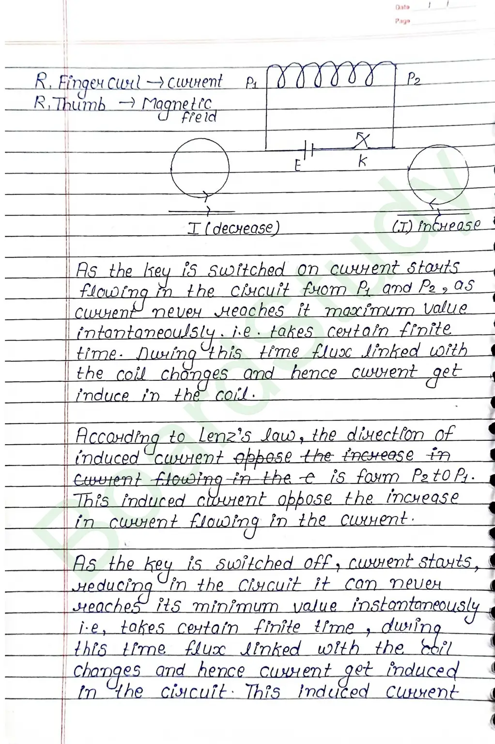 Electromagnetic Induction Class 12 Physics Chapter 6 Notes (Handwritten Notes PDF Download) 8 6. ElectroMagnetic Induction_page-0008