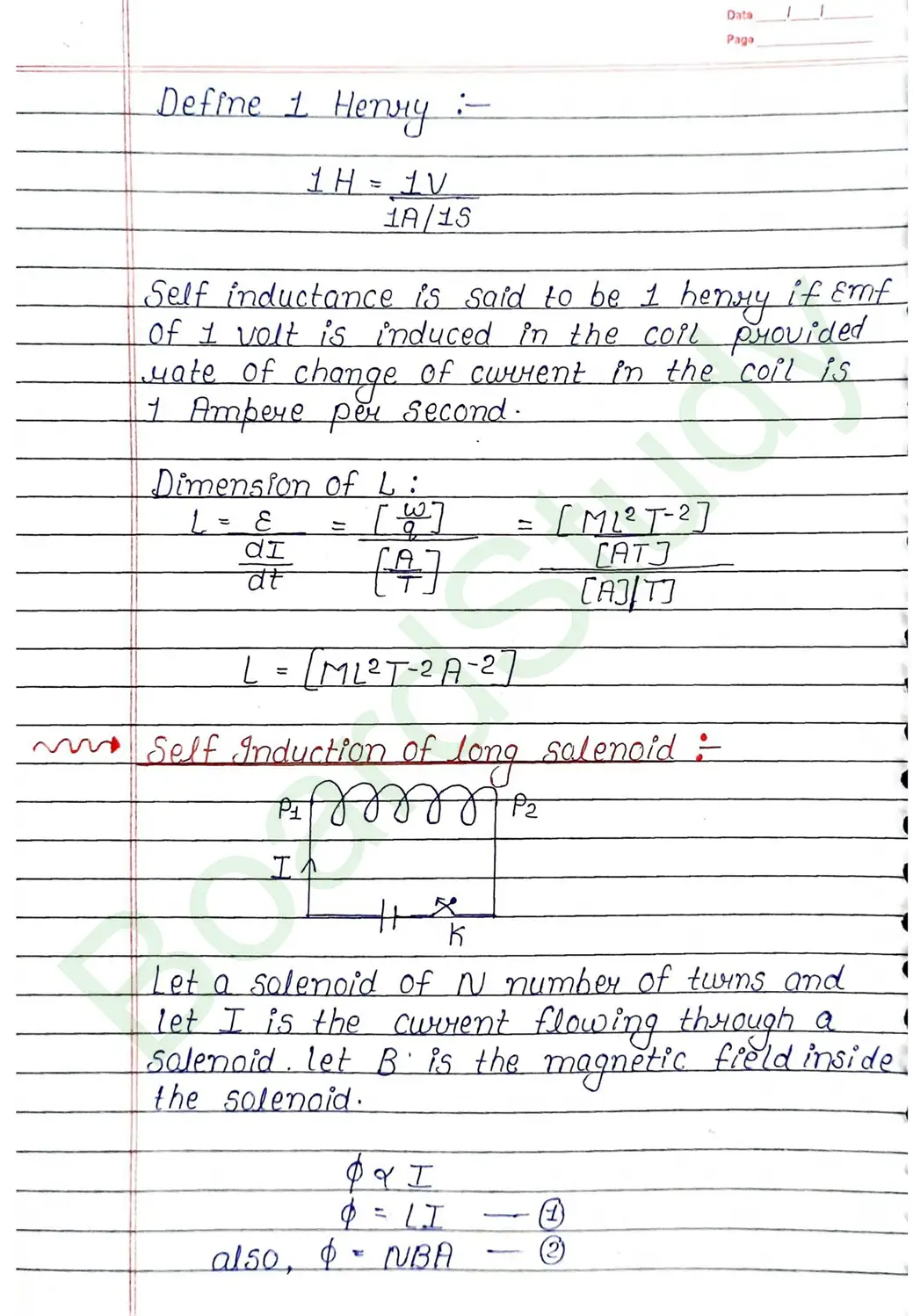 Electromagnetic Induction Class 12 Physics Chapter 6 Notes (Handwritten Notes PDF Download) 10 6. ElectroMagnetic Induction_page-0010