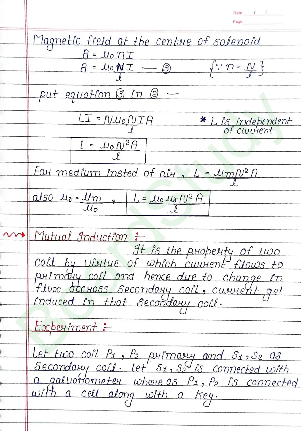 Electromagnetic Induction Class 12 Physics Chapter 6 Notes (Handwritten Notes PDF Download) 11 6. ElectroMagnetic Induction_page-0011