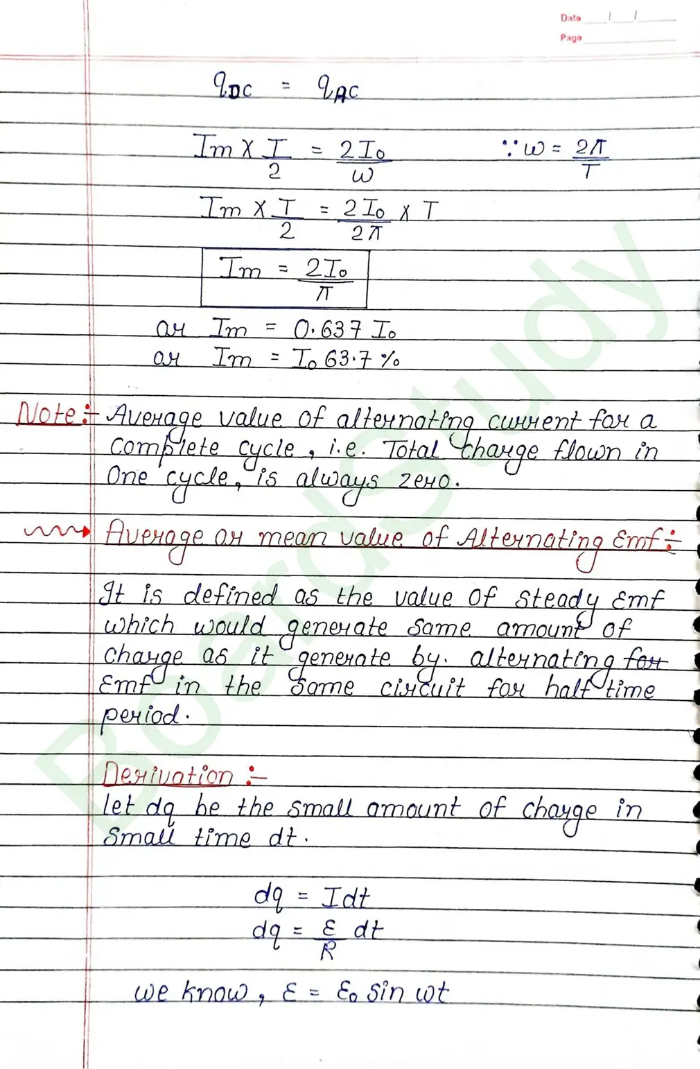 Alternating Current Class 12 Physics Chapter 7 Notes (Handwritten Notes PDF Download) 4 7. Alternating Current_page-0004