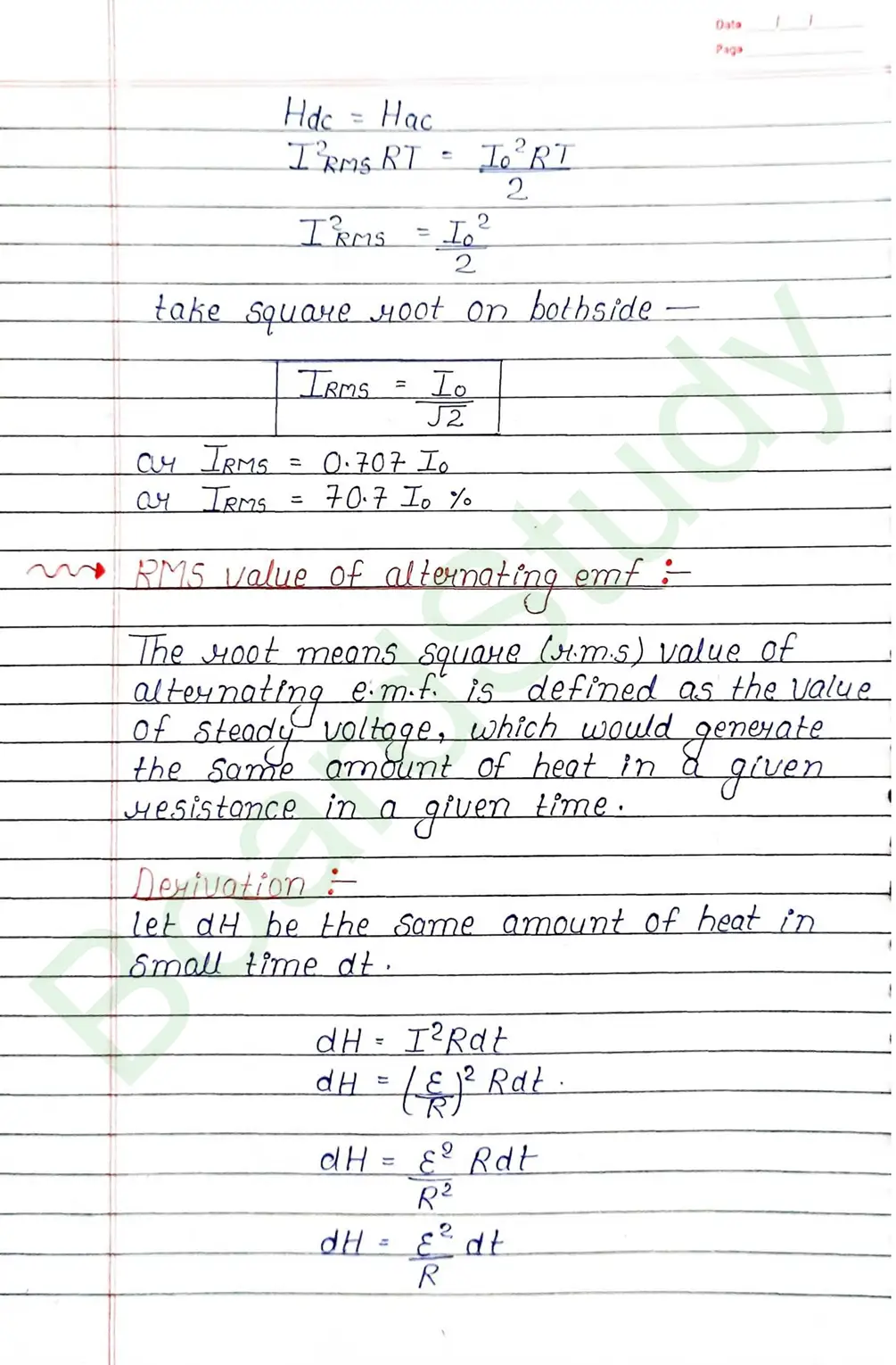 Alternating Current Class 12 Physics Chapter 7 Notes (Handwritten Notes PDF Download) 8 7. Alternating Current_page-0007