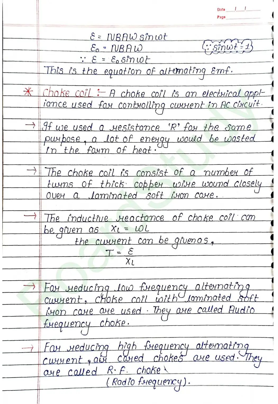 Alternating Current Class 12 Physics Chapter 7 Notes (Handwritten Notes PDF Download) 32 7. Alternating Current_page-0032