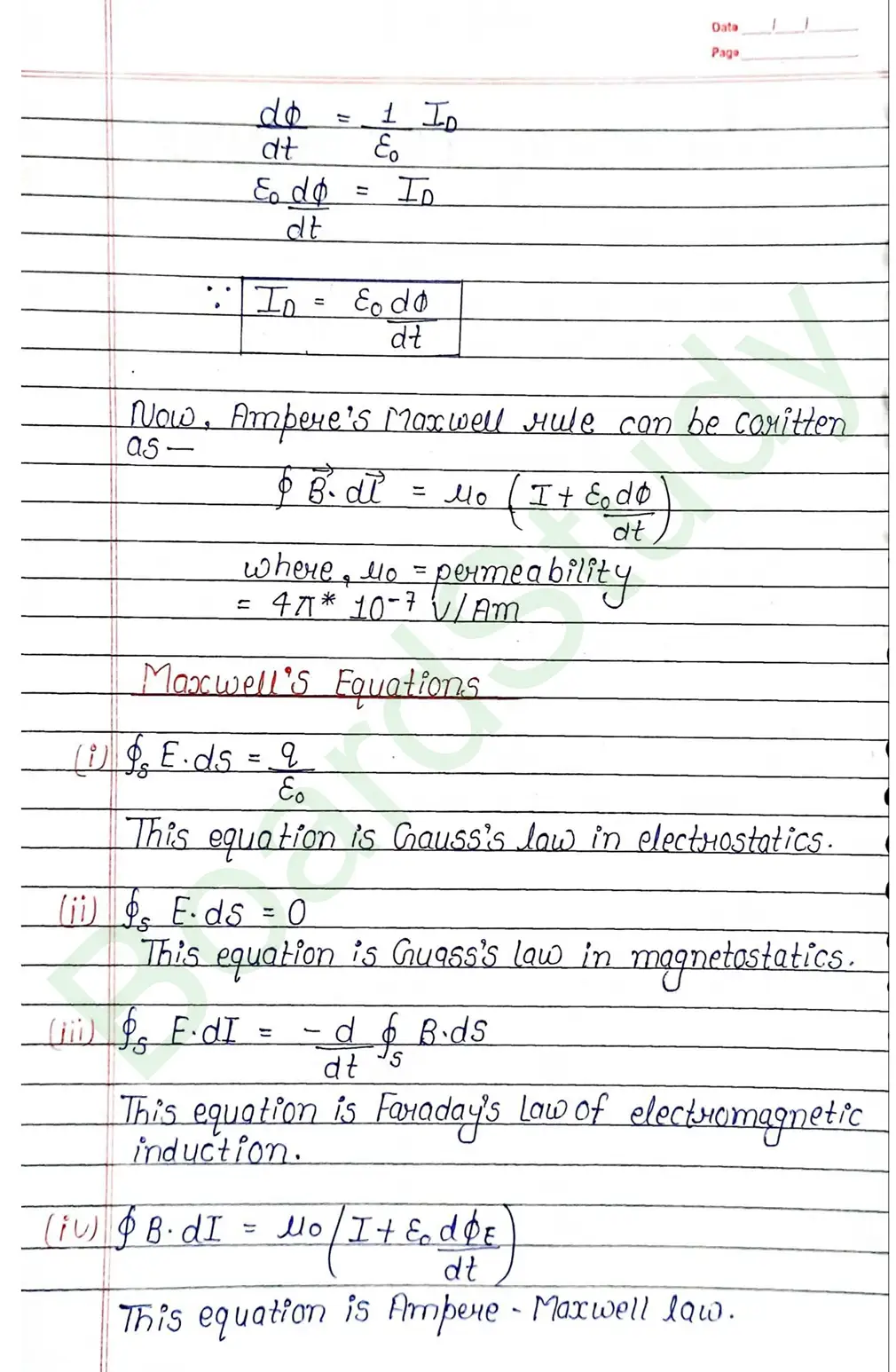 Electromagnetic Waves Class 12 Physics Chapter 8 Notes (Handwritten Notes PDF Download) 2 8. Electromagnetic waves_page-0002