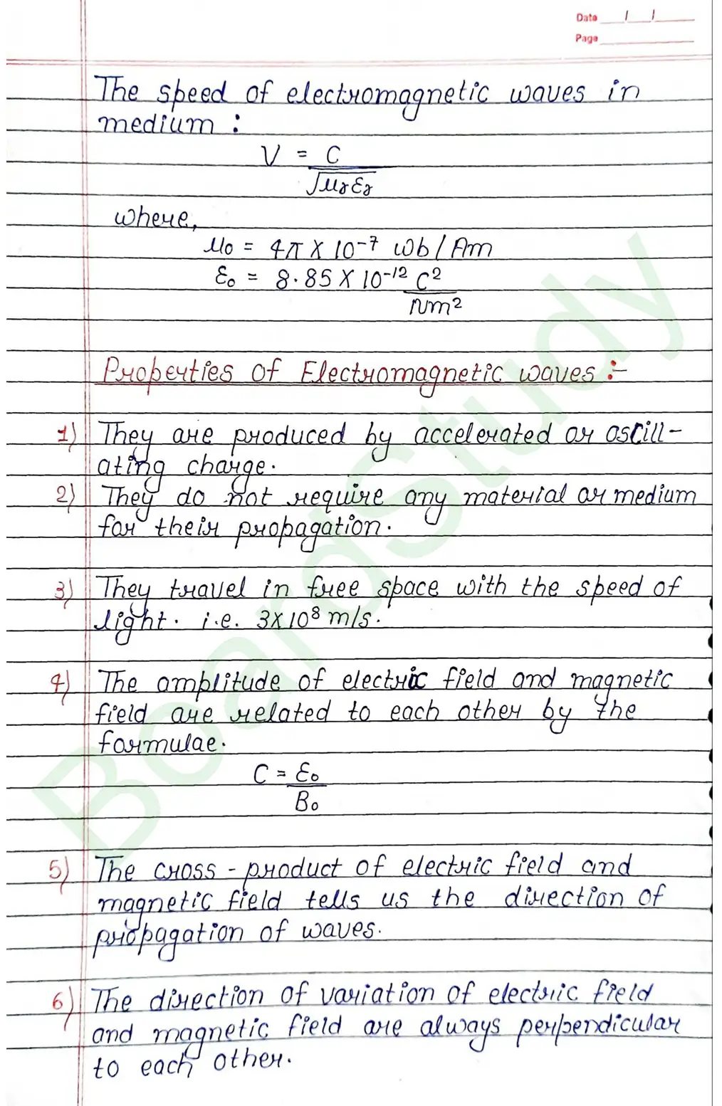 Electromagnetic Waves Class 12 Physics Chapter 8 Notes (Handwritten Notes PDF Download) 4 8. Electromagnetic waves_page-0004