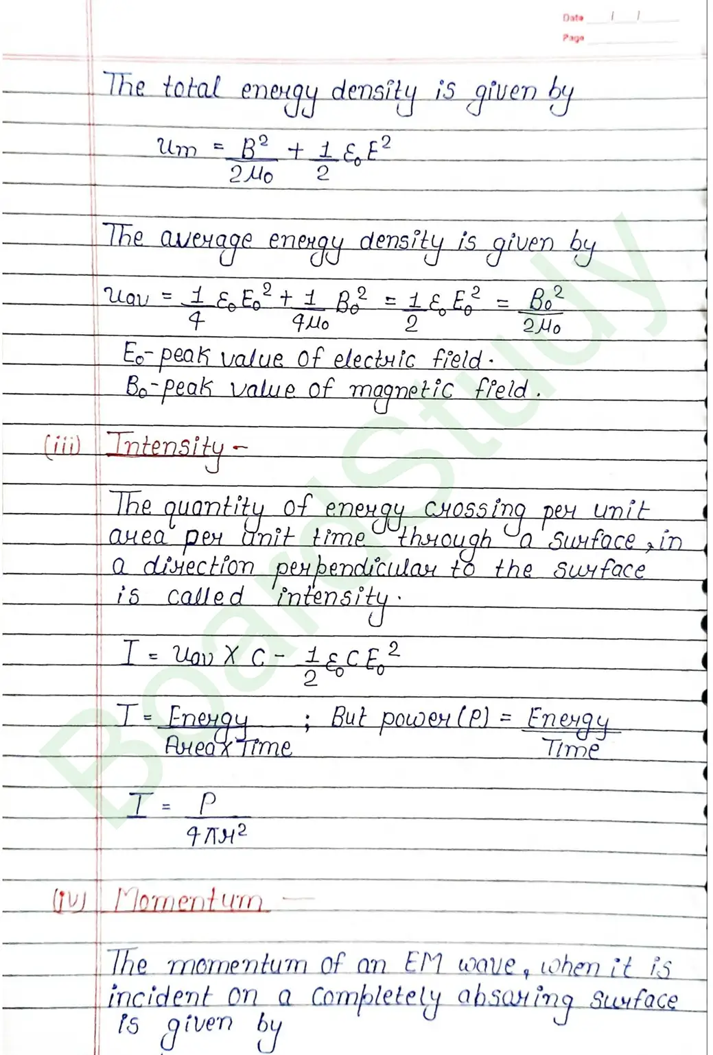 Electromagnetic Waves Class 12 Physics Chapter 8 Notes (Handwritten Notes PDF Download) 6 8. Electromagnetic waves_page-0006