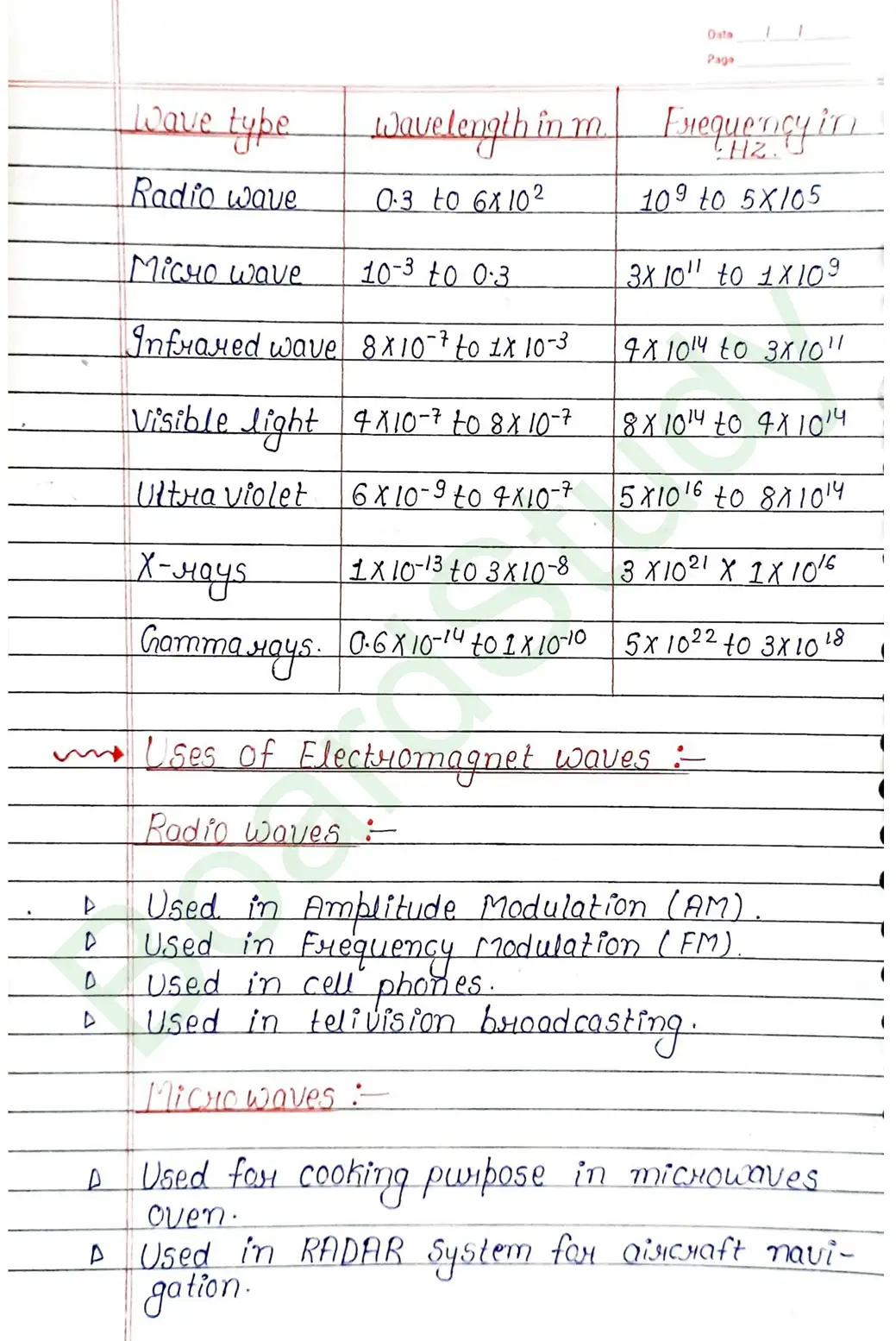 Electromagnetic Waves Class 12 Physics Chapter 8 Notes (Handwritten Notes PDF Download) 8 8. Electromagnetic waves_page-0008