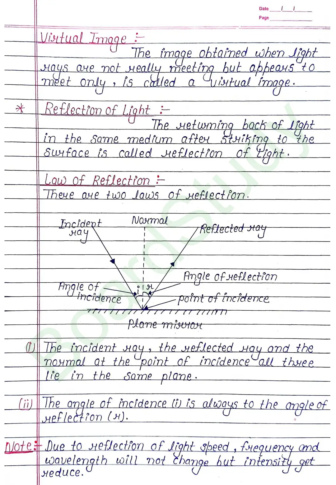 Ray Optics and Optical Instruments Class 12 Physics Chapter 9 Notes (Handwritten Notes PDF Download) 3 9. Ray optics and instrumental things_page-0003