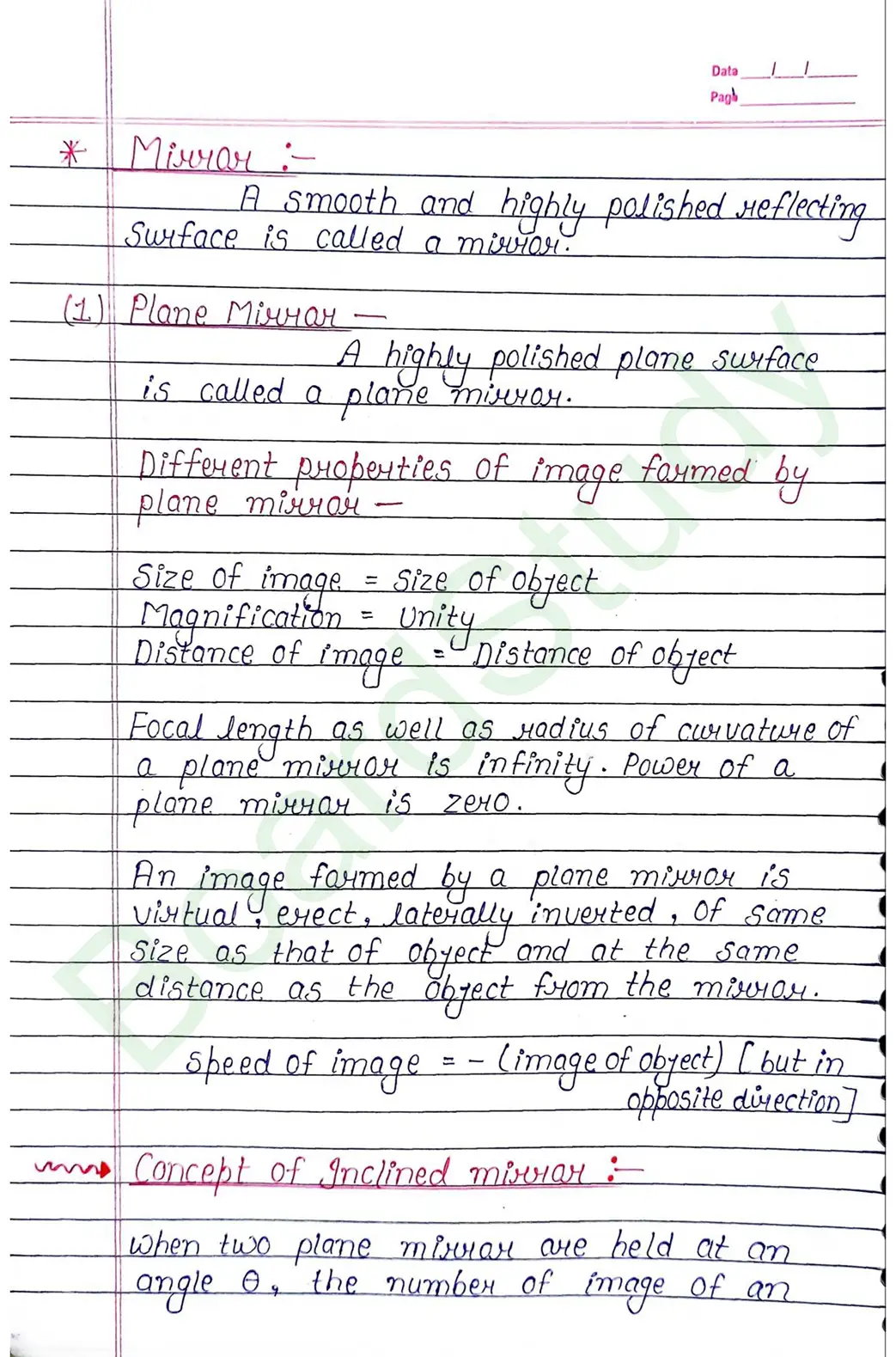 Ray Optics and Optical Instruments Class 12 Physics Chapter 9 Notes (Handwritten Notes PDF Download) 4 9. Ray optics and instrumental things_page-0004
