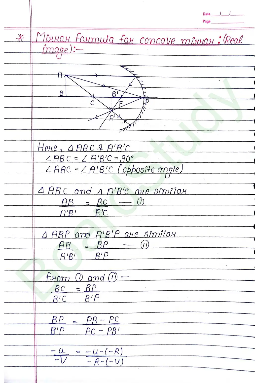 Ray Optics and Optical Instruments Class 12 Physics Chapter 9 Notes (Handwritten Notes PDF Download) 10 9. Ray optics and instrumental things_page-0010