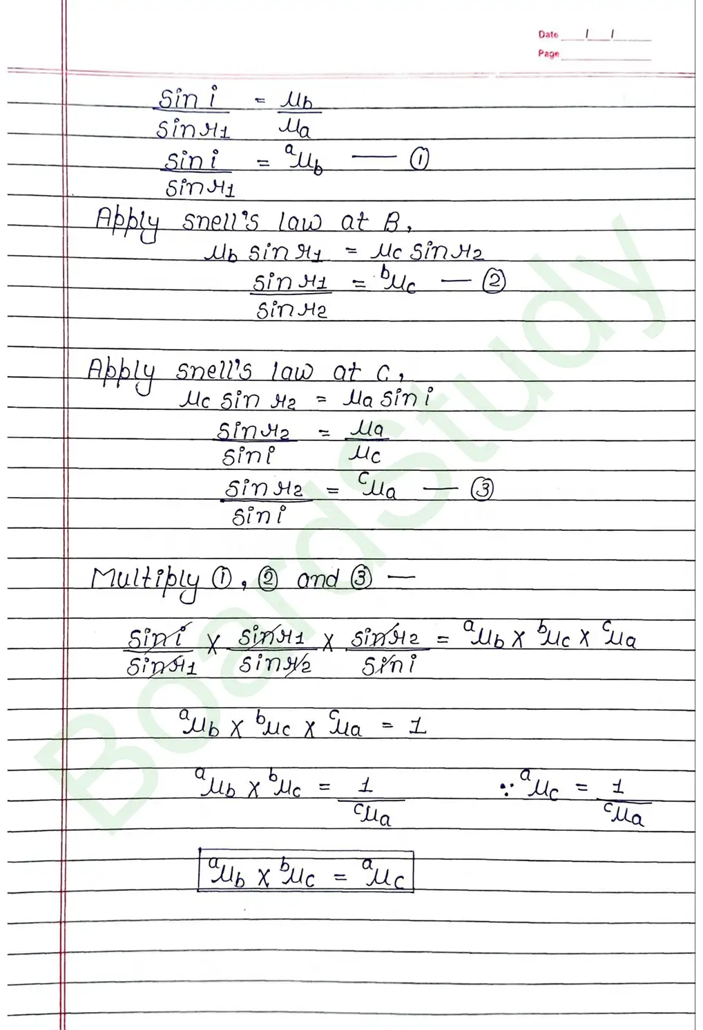 Ray Optics and Optical Instruments Class 12 Physics Chapter 9 Notes (Handwritten Notes PDF Download) 22 9. Ray optics and instrumental things_page-0022