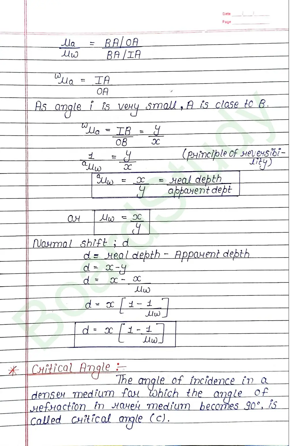 Ray Optics and Optical Instruments Class 12 Physics Chapter 9 Notes (Handwritten Notes PDF Download) 24 9. Ray optics and instrumental things_page-0024
