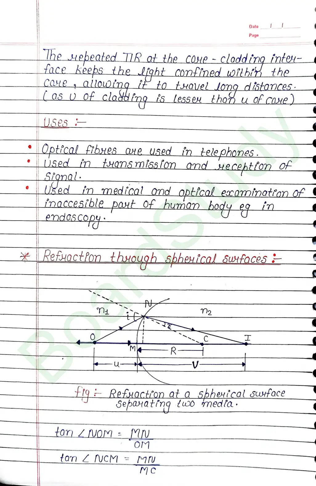 Ray Optics and Optical Instruments Class 12 Physics Chapter 9 Notes (Handwritten Notes PDF Download) 29 9. Ray optics and instrumental things_page-0029