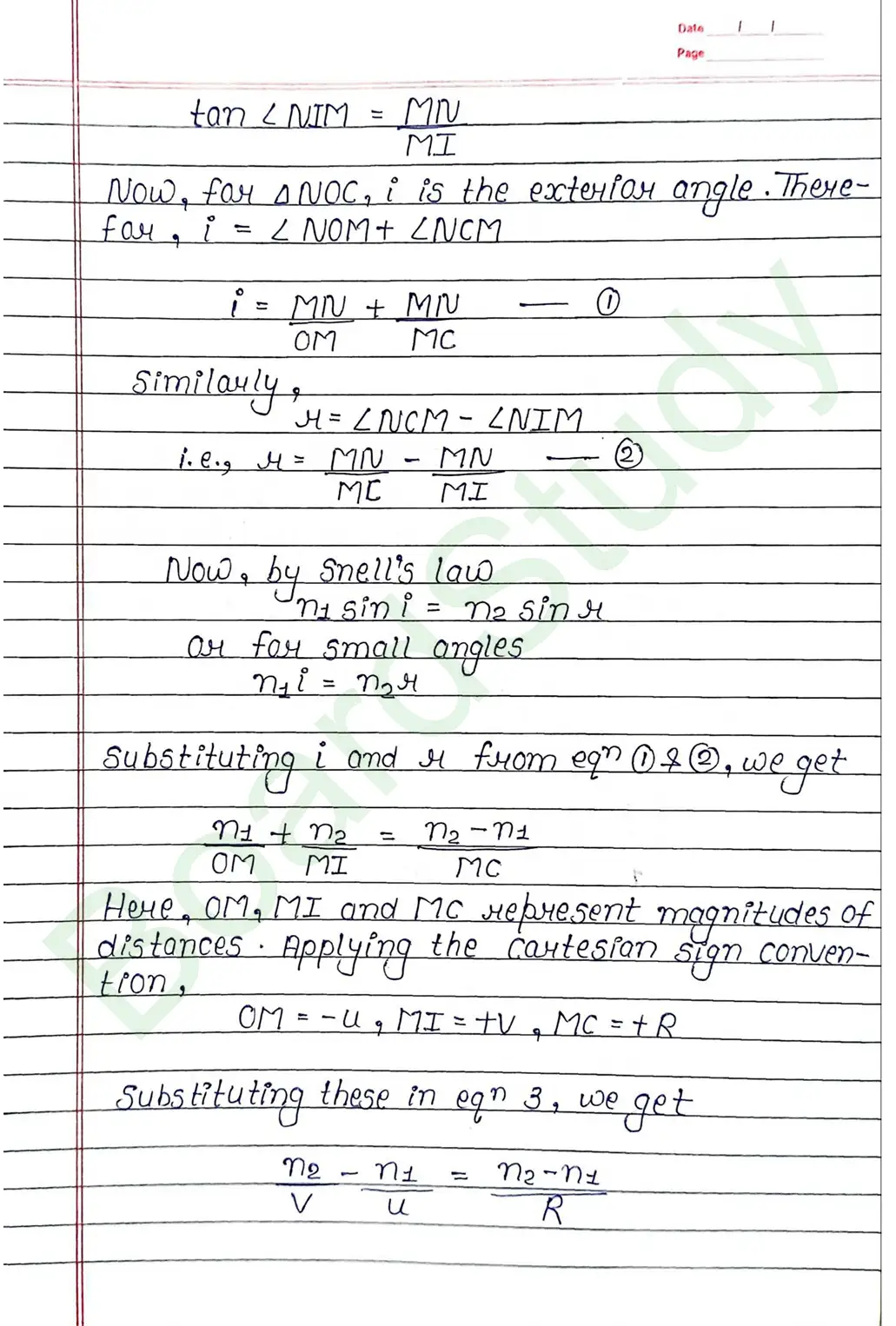 Ray Optics and Optical Instruments Class 12 Physics Chapter 9 Notes (Handwritten Notes PDF Download) 30 9. Ray optics and instrumental things_page-0030