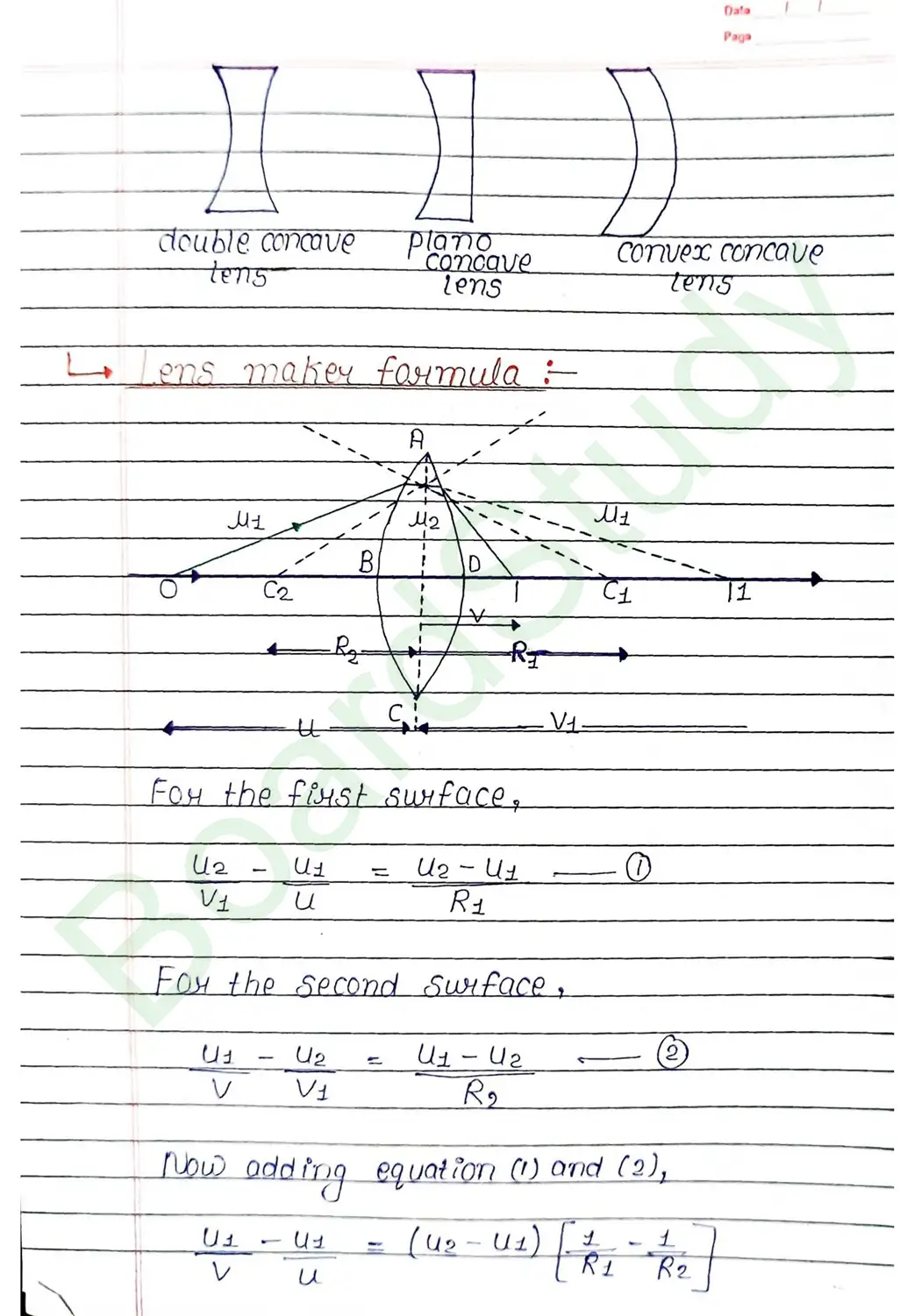 Ray Optics and Optical Instruments Class 12 Physics Chapter 9 Notes (Handwritten Notes PDF Download) 33 9. Ray optics and instrumental things_page-0033