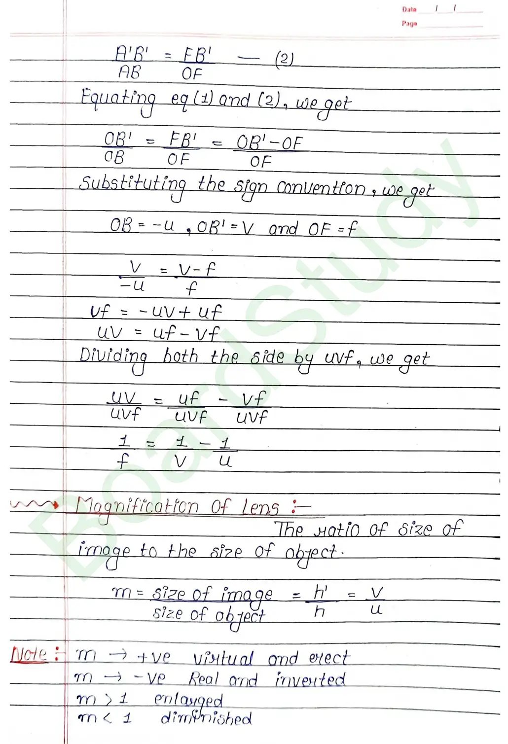 Ray Optics and Optical Instruments Class 12 Physics Chapter 9 Notes (Handwritten Notes PDF Download) 35 9. Ray optics and instrumental things_page-0035