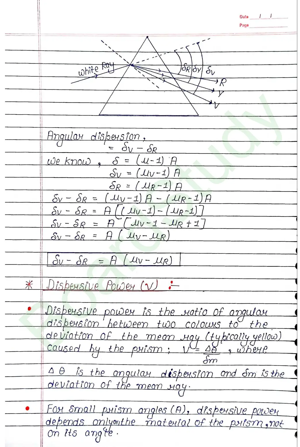 Ray Optics and Optical Instruments Class 12 Physics Chapter 9 Notes (Handwritten Notes PDF Download) 43 9. Ray optics and instrumental things_page-0043