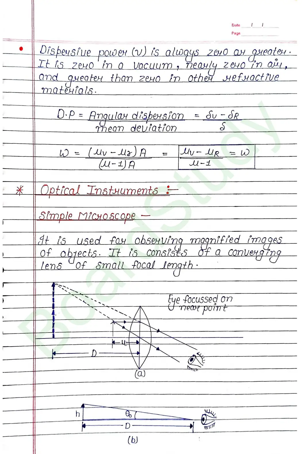 Ray Optics and Optical Instruments Class 12 Physics Chapter 9 Notes (Handwritten Notes PDF Download) 44 9. Ray optics and instrumental things_page-0044