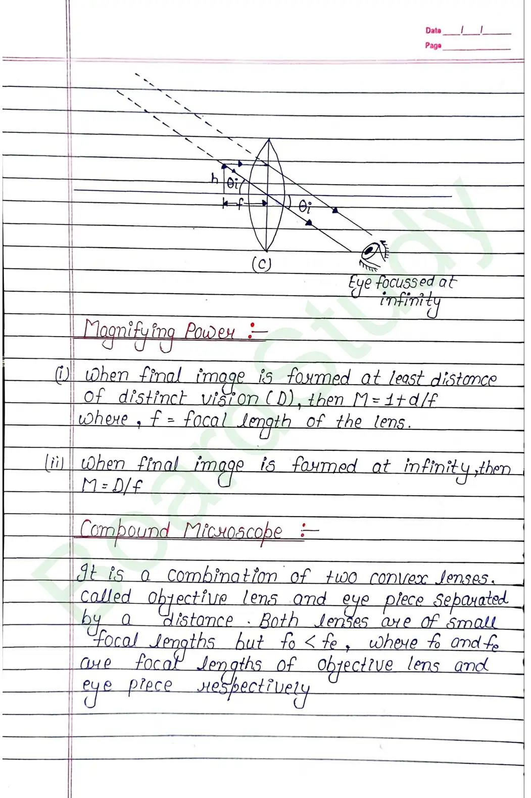 Ray Optics and Optical Instruments Class 12 Physics Chapter 9 Notes (Handwritten Notes PDF Download) 45 9. Ray optics and instrumental things_page-0045