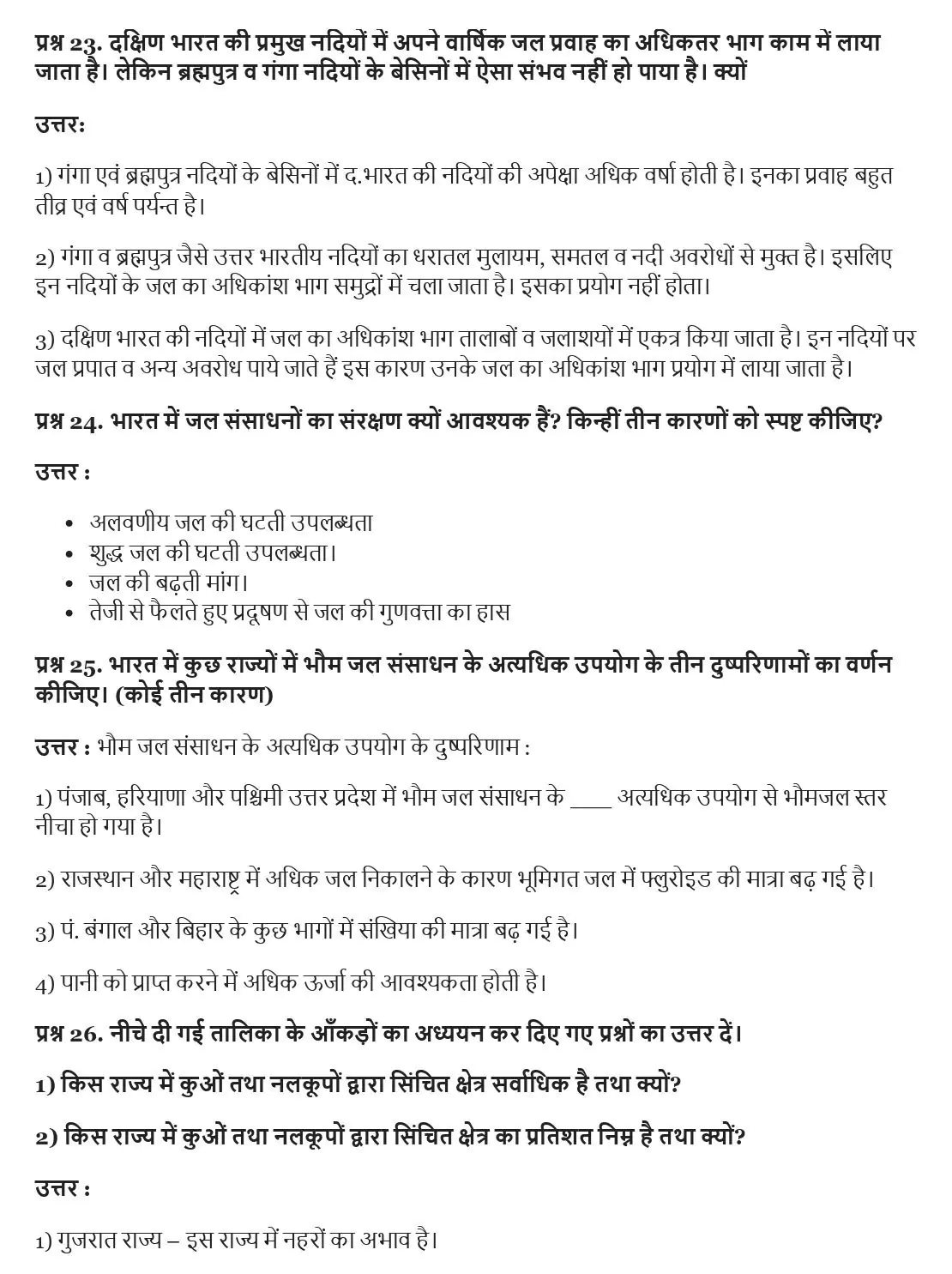 UP Board Class 12 Geography Book 2 Chapter 6 जल संसाधन Important Questions 4 UP Board Important Questions Class 12 Chapter 6 004