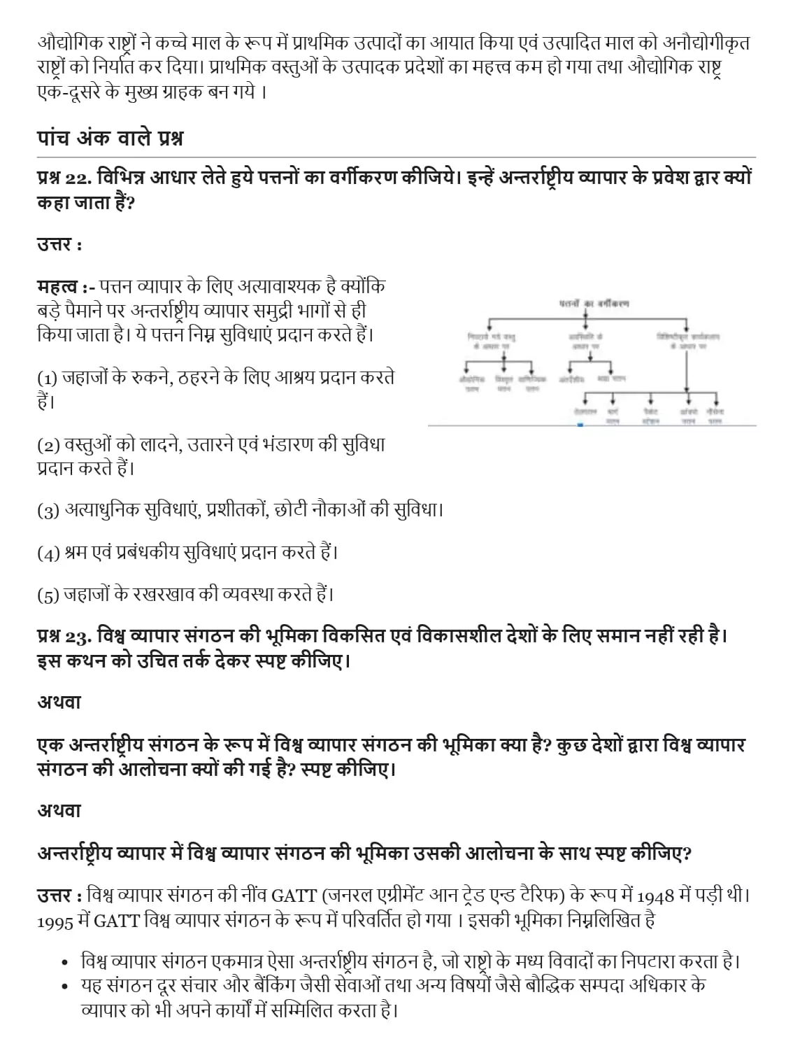 UP Board Class 12 Geography Chapter 9 अंतरराष्ट्रीय व्यापार Important Questions 5 UP Board Important Questions Class 12 Chapter 9 005