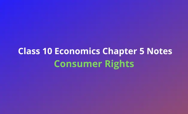Class 10 Economics Chapter 5 Notes Consumer Rights
