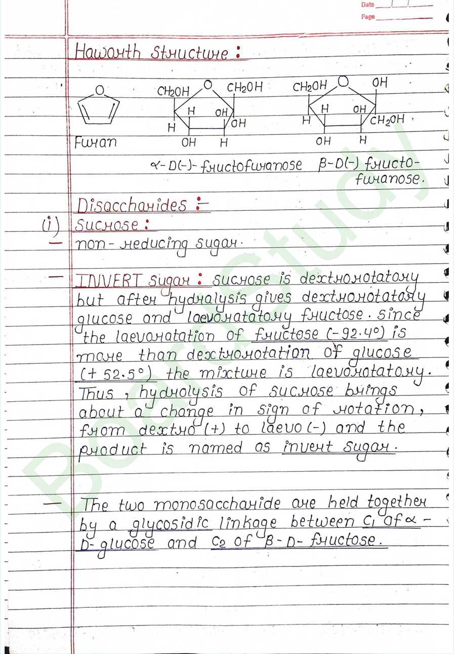 NCERT Class 12 Chemistry Chapter 10 Notes Biomolecules (Handwritten PDF Notes) 8 10. Biomolecules page 0008