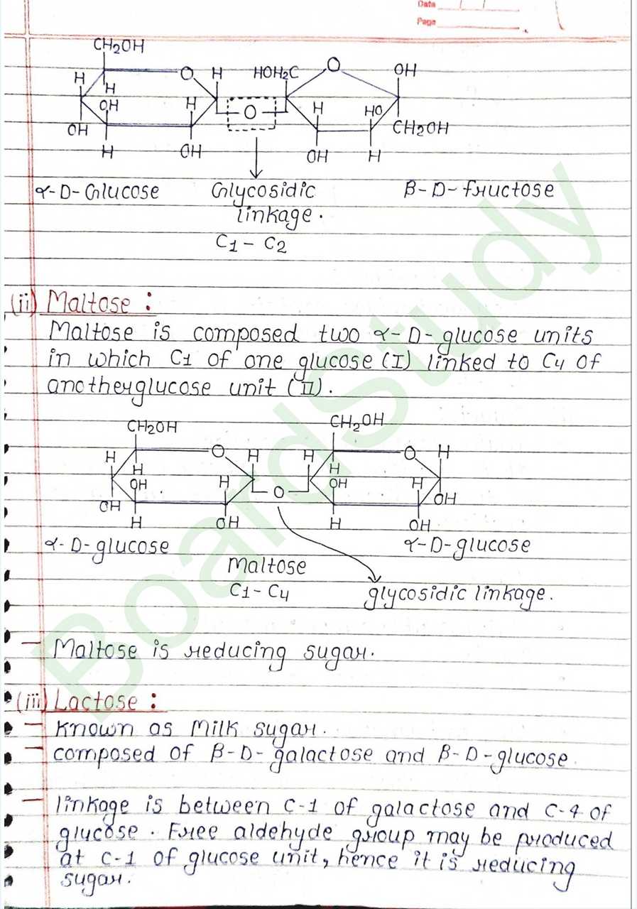 NCERT Class 12 Chemistry Chapter 10 Notes Biomolecules (Handwritten PDF Notes) 9 10. Biomolecules page 0009