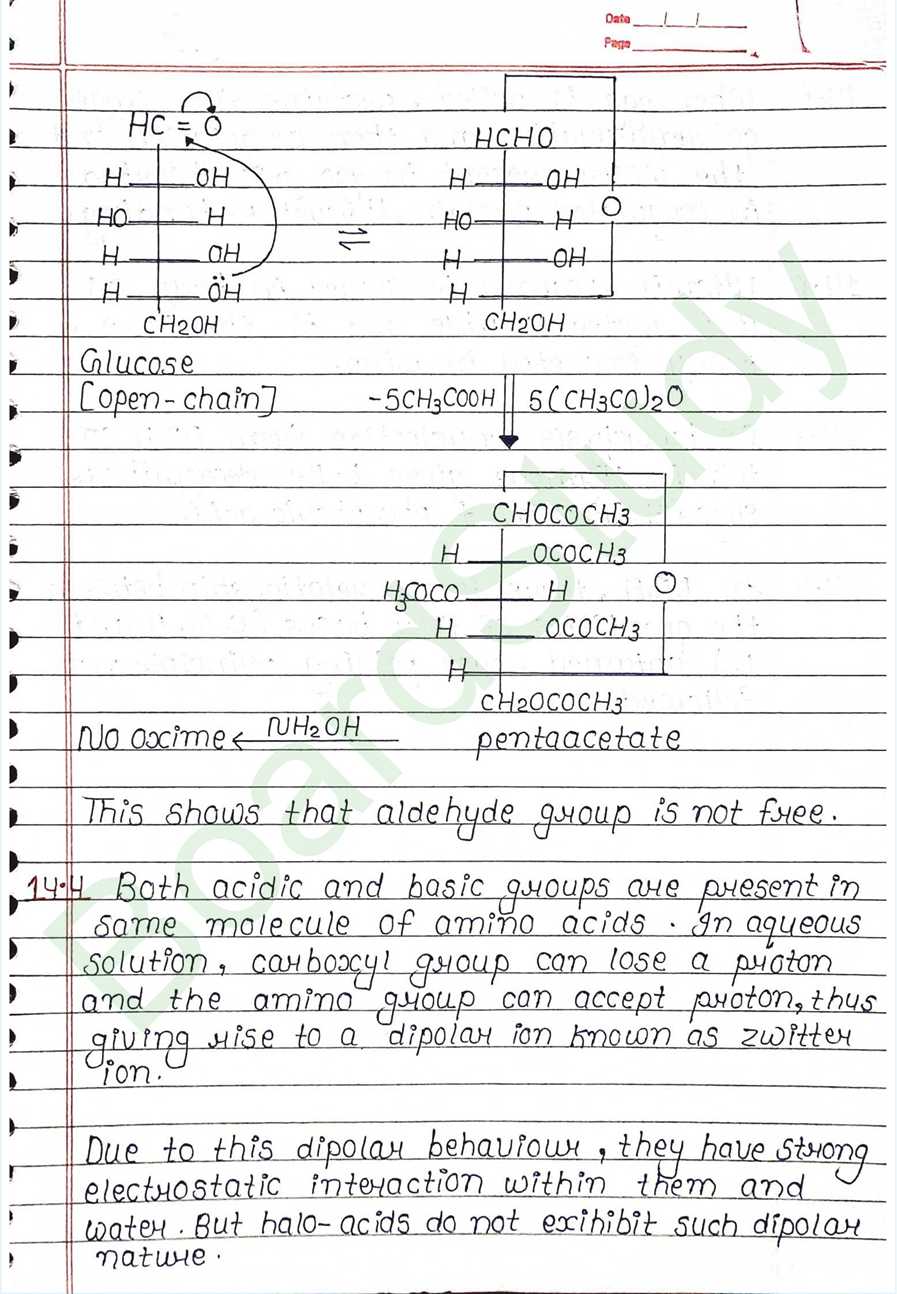 NCERT Class 12 Chemistry Chapter 10 Notes Biomolecules (Handwritten PDF Notes) 25 10. Biomolecules page 0025