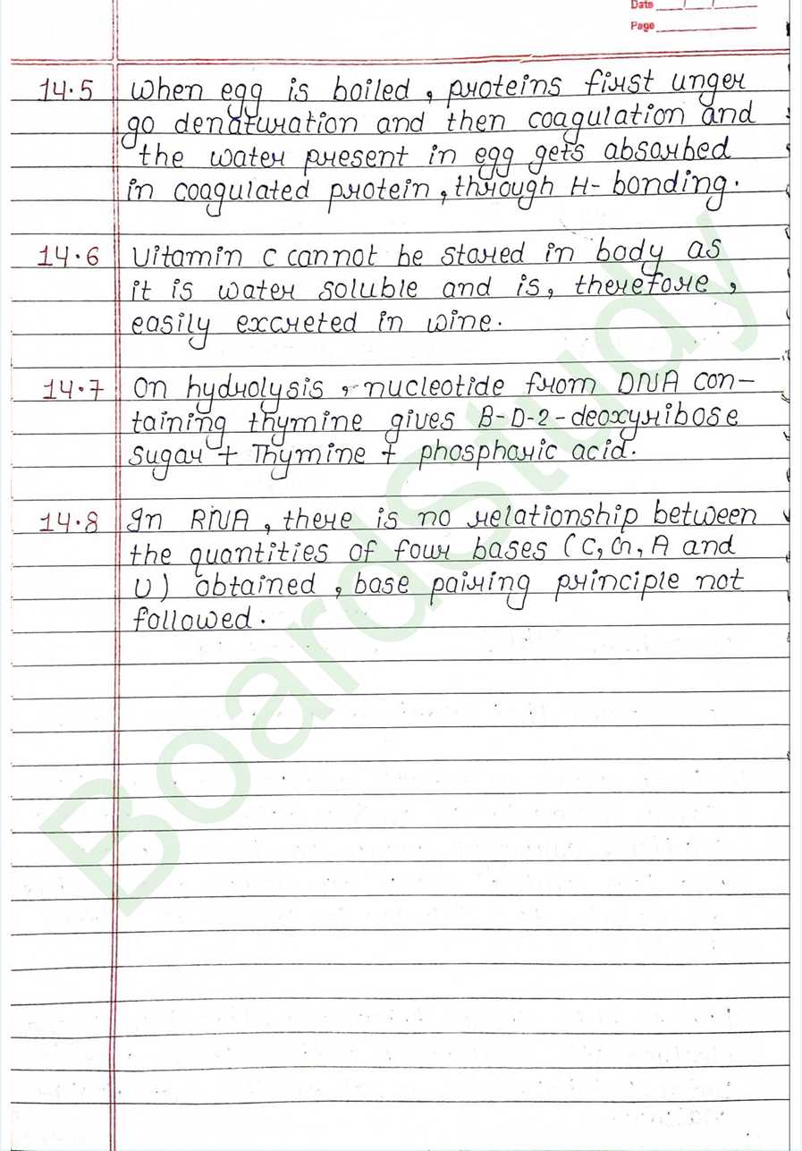 NCERT Class 12 Chemistry Chapter 10 Notes Biomolecules (Handwritten PDF Notes) 26 10. Biomolecules page 0026