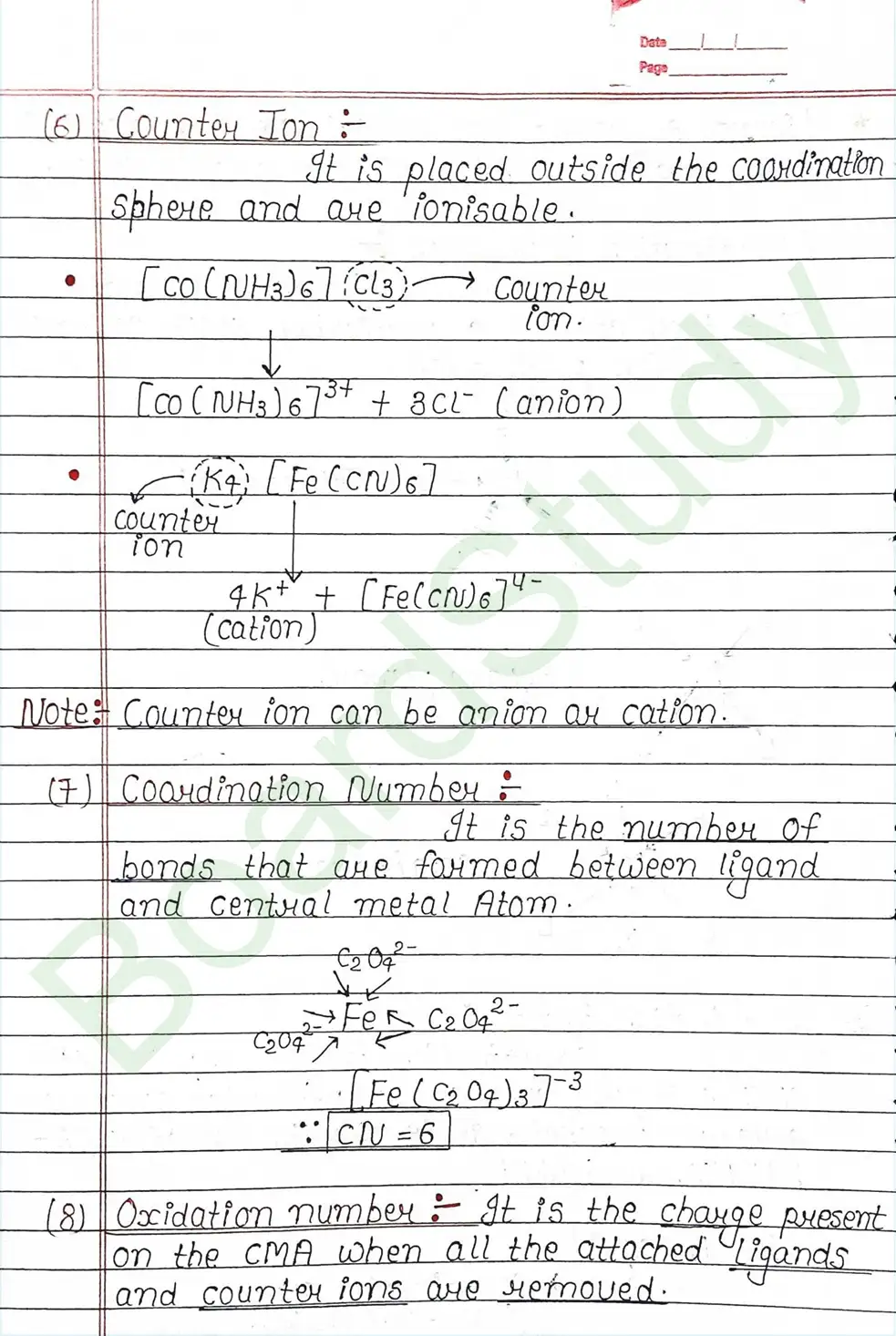 NCERT Class 12 Chemistry Chapter 5 Notes Coordination Compounds (Handwritten PDF Notes) 6 5. Coordination Compounds_page-0006