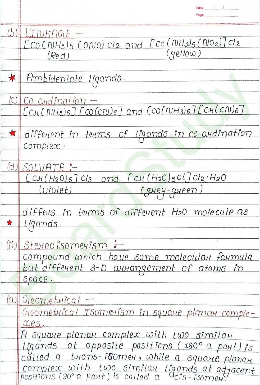 NCERT Class 12 Chemistry Chapter 5 Notes Coordination Compounds (Handwritten PDF Notes) 23 5. Coordination Compounds_page-0023