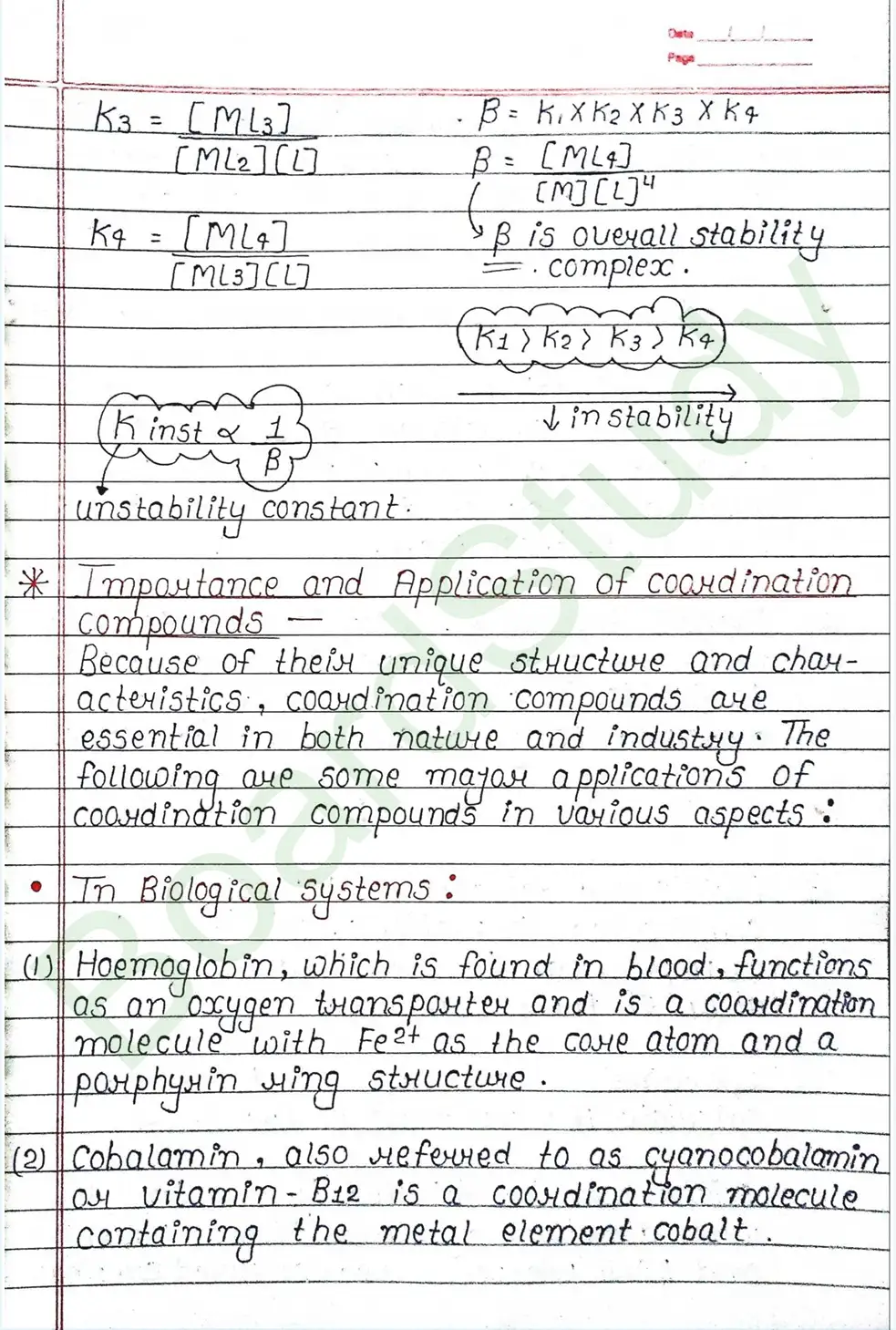 NCERT Class 12 Chemistry Chapter 5 Notes Coordination Compounds (Handwritten PDF Notes) 47 5. Coordination Compounds_page-0047