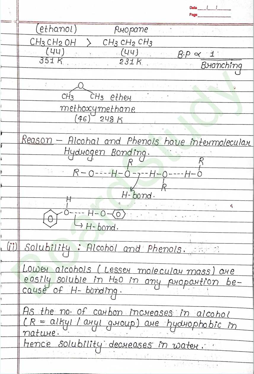 NCERT Class 12 Chemistry Chapter 7 Notes Alcohols, Phenols and Ethers (Handwritten PDF Notes) 19 7. Alcohol phenol & ether_page-0019
