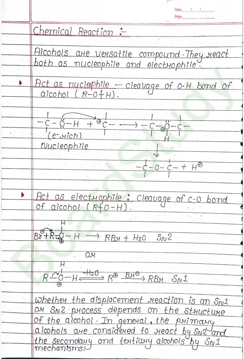NCERT Class 12 Chemistry Chapter 7 Notes Alcohols, Phenols and Ethers (Handwritten PDF Notes) 20 7. Alcohol phenol & ether_page-0020