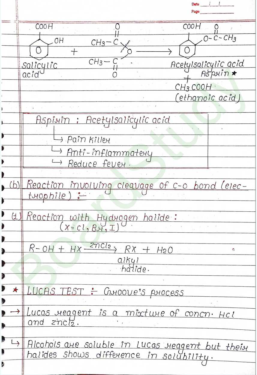 NCERT Class 12 Chemistry Chapter 7 Notes Alcohols, Phenols and Ethers (Handwritten PDF Notes) 27 7. Alcohol phenol & ether_page-0027