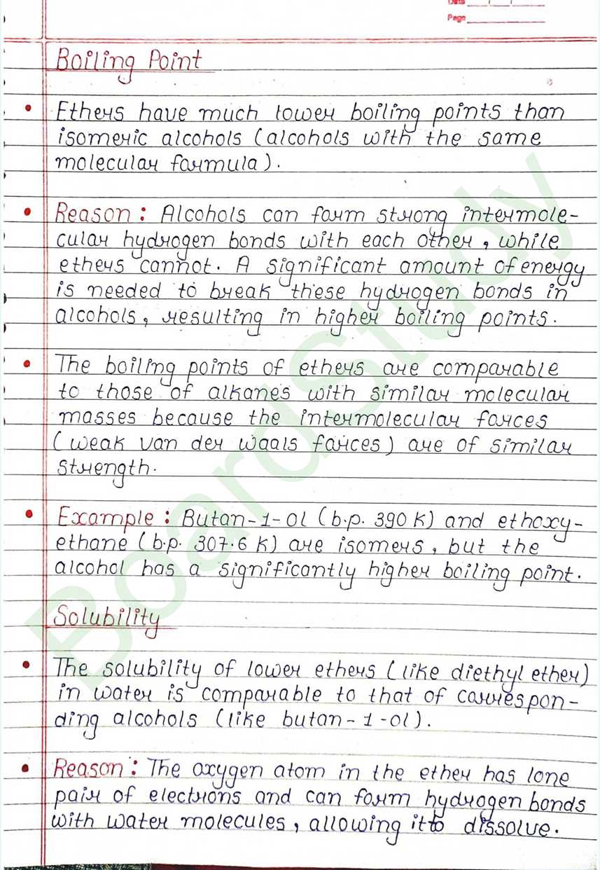 NCERT Class 12 Chemistry Chapter 7 Notes Alcohols, Phenols and Ethers (Handwritten PDF Notes) 43 7. Alcohol phenol & ether_page-0043