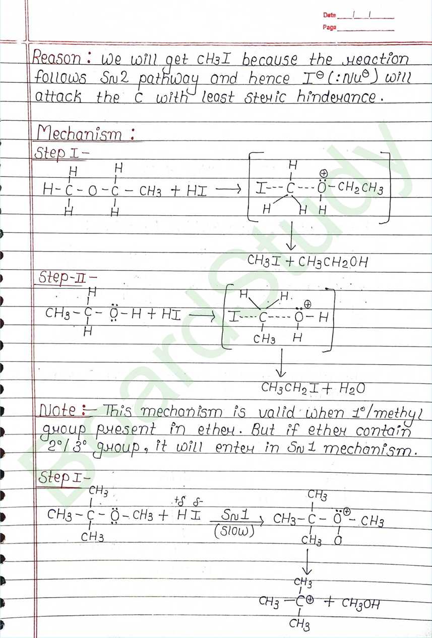 NCERT Class 12 Chemistry Chapter 7 Notes Alcohols, Phenols and Ethers (Handwritten PDF Notes) 45 7. Alcohol phenol & ether_page-0045