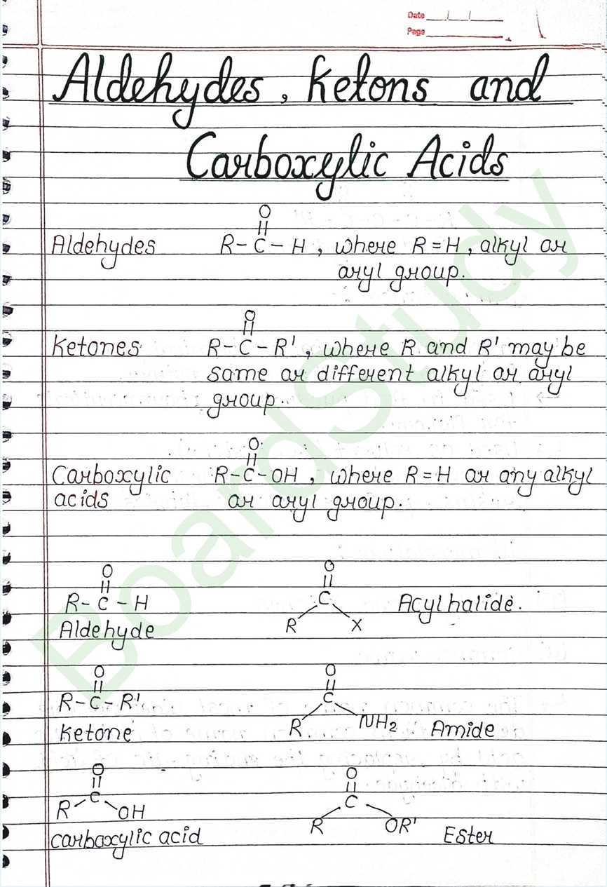 NCERT Class 12 Chemistry Chapter 8 Notes Aldehydes Ketones and Carboxylic Acids (Handwritten PDF Notes) 1 8. Aldehydes, Ketones and Carboxylic Acids_page-0001