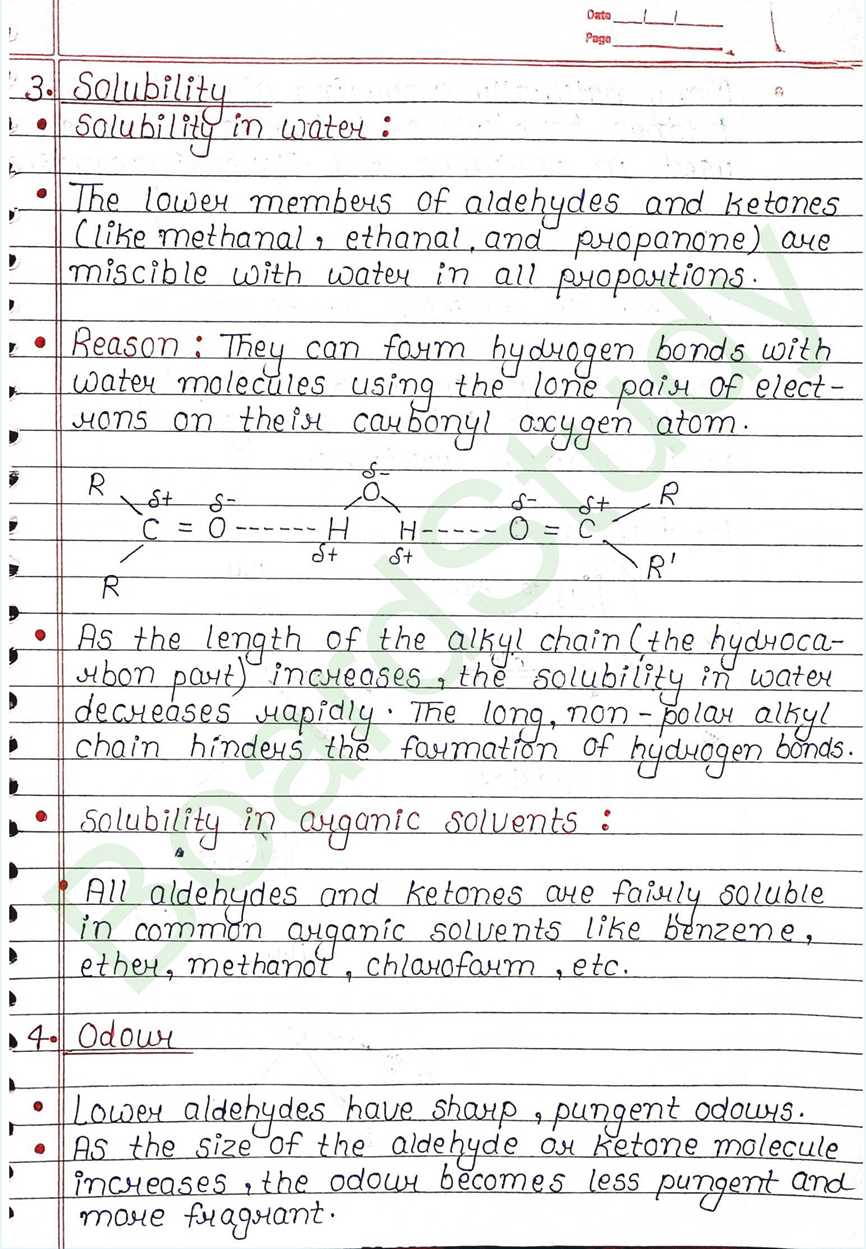NCERT Class 12 Chemistry Chapter 8 Notes Aldehydes Ketones and Carboxylic Acids (Handwritten PDF Notes) 13 8. Aldehydes, Ketones and Carboxylic Acids_page-0013