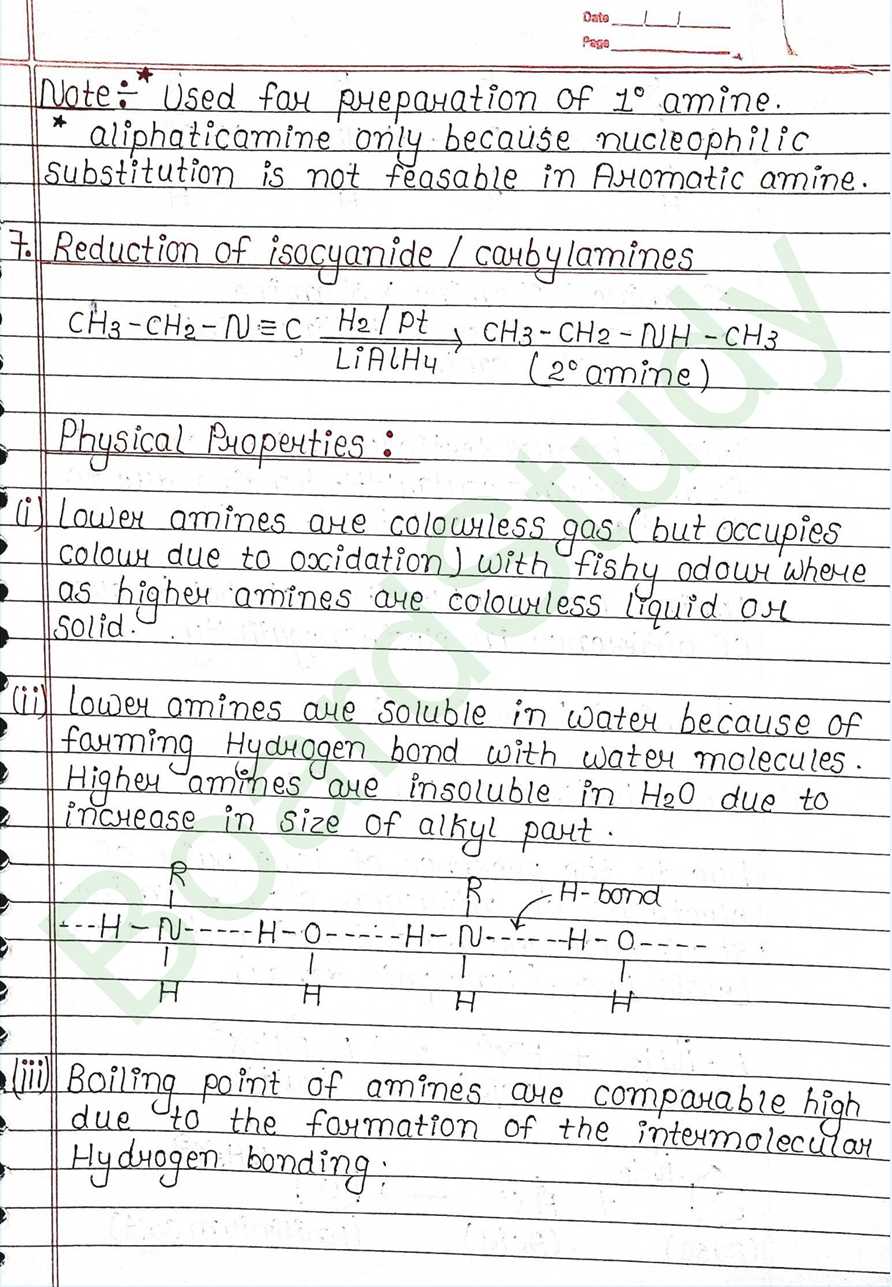 NCERT Class 12 Chemistry Chapter 9 Notes Amines (Handwritten PDF Notes) 9 9. Amines_page-0009